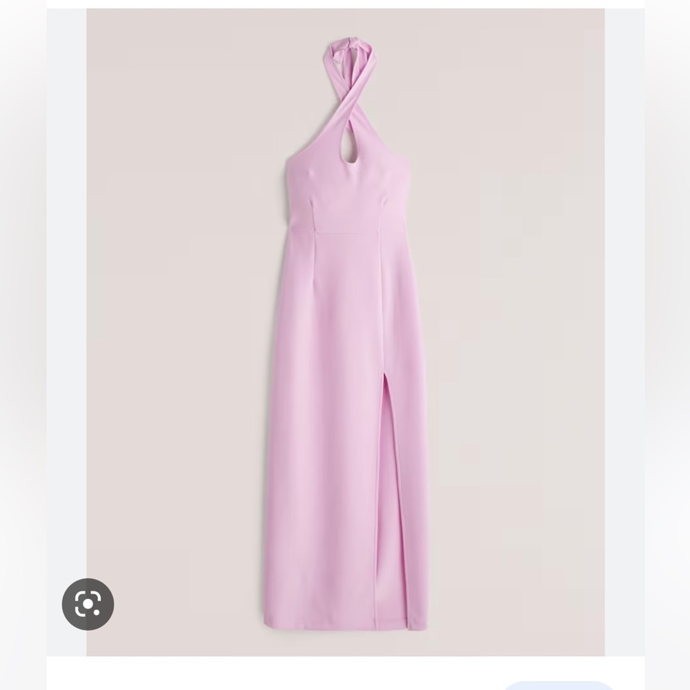 Abercrombie Keyhole Halter Maxi Dress - small petite pink